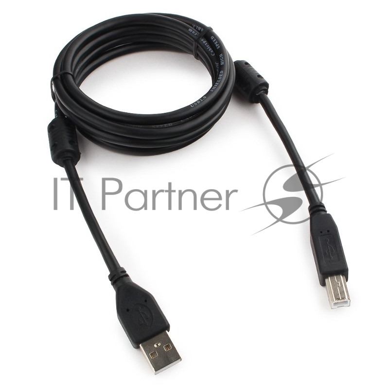 Кабель USB2.0 Pro Cablexpert CCF2-USB2-AMBM-6, AM/BM, 1.8м, экран, 2феррит.кольца, черный, пакет