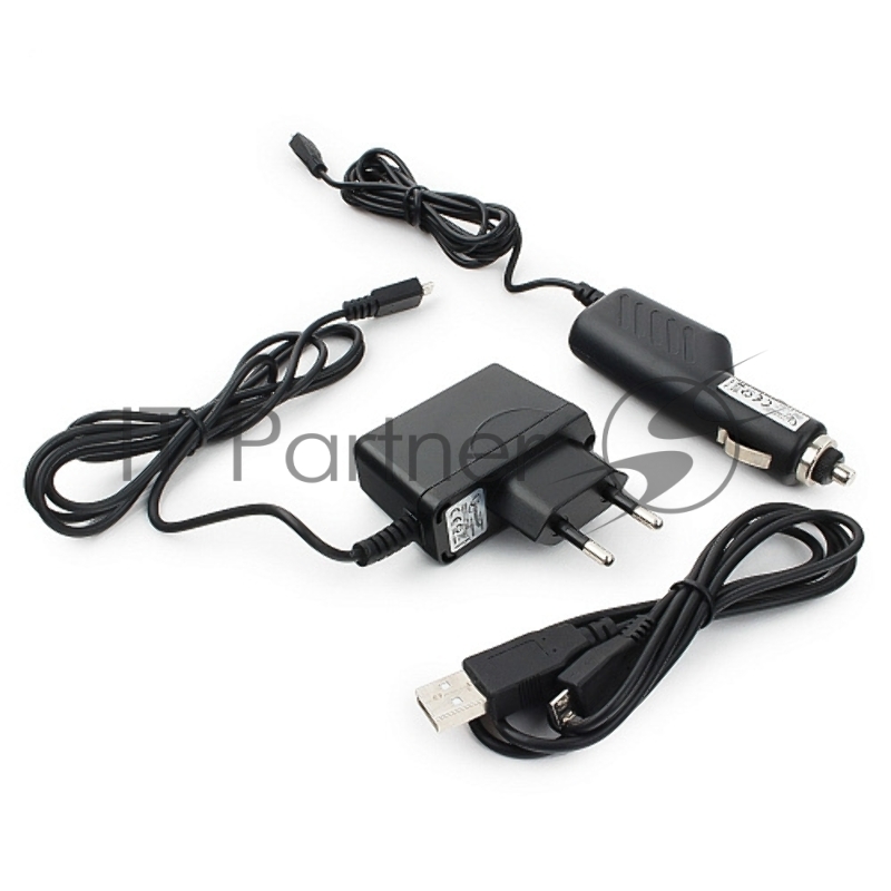 Набор зарядных устройств Gembird с Micro-USB разъемом MP3A-CAR-KIT1 110/220V-5V и 12VDC-5V черный