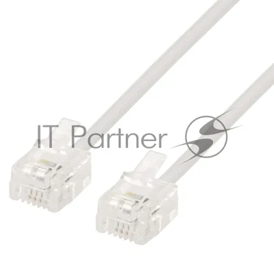 Кабель.телефонный аппарат-розетка TC6P4C-2M, 2 м