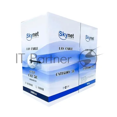 Кабель SkyNet Standart FTP outdoor 4x2x0,48, медный, FLUKE TEST, кат.5e, однож., 305 м, box, черный