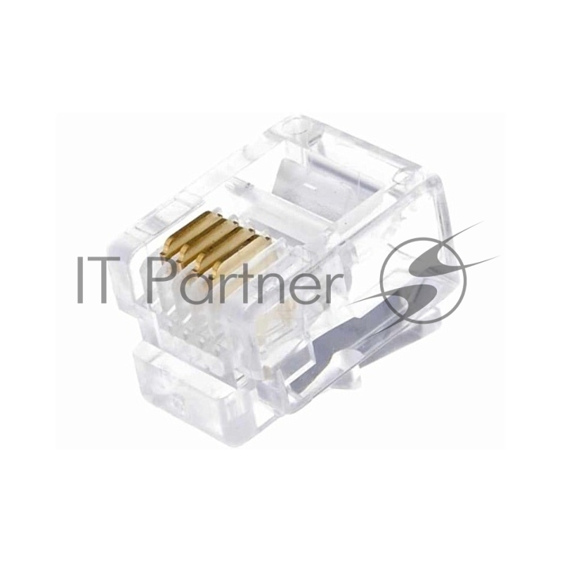 Вилка телефонная MP-4p4c, контакты 3m" (100 шт.) RJ-9