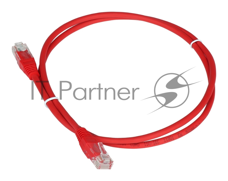 Патч-корд LANMASTER TWT UTP cat.5e, с заливными колпачками, 1.0 м, красный