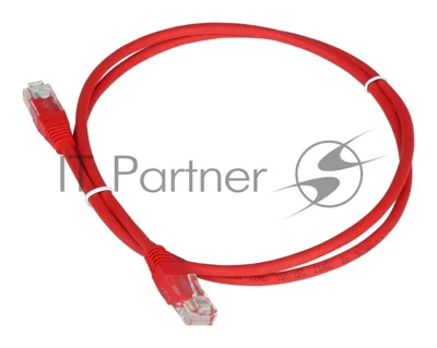 Патч-корд LANMASTER TWT UTP cat.5e, с заливными колпачками, 1.0 м, красный