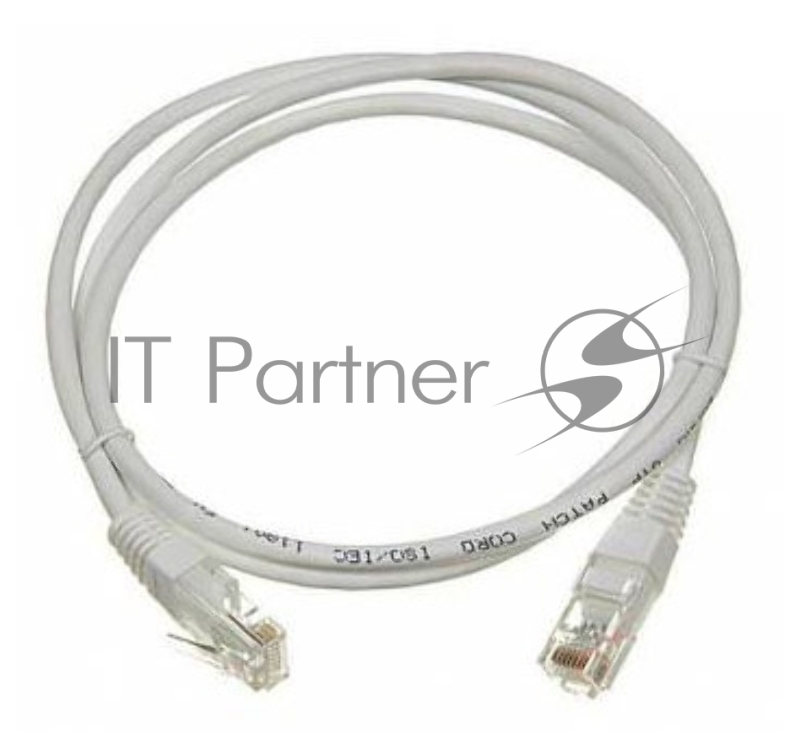 Патч-корд LANMASTER TWT UTP cat.5e, с заливными колпачками, 2.0 м, серый