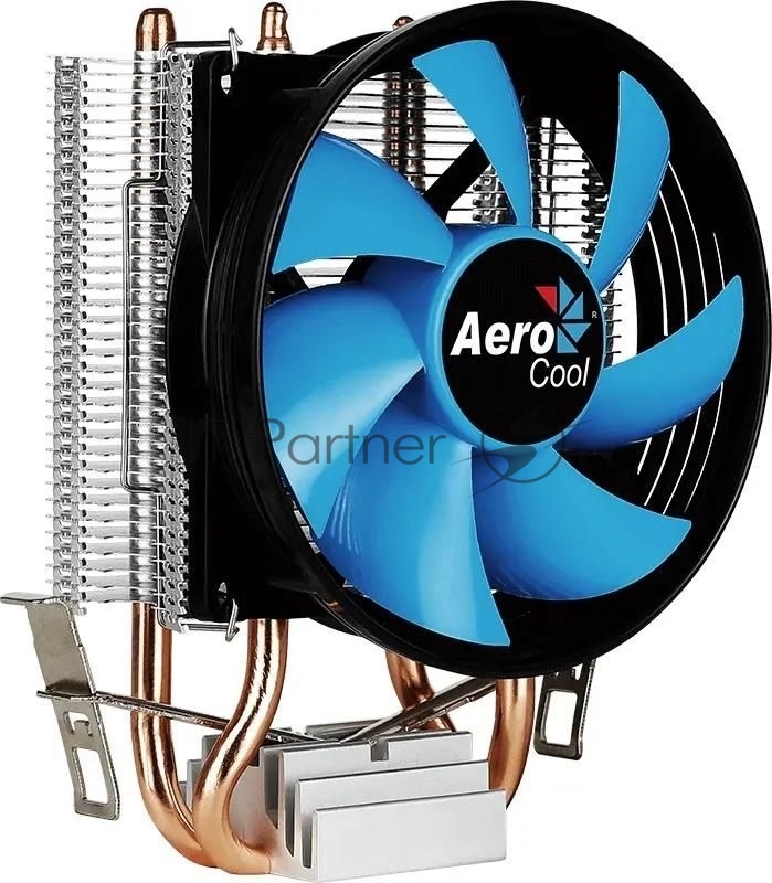 Кулер для процессора AeroCool/Formula Verkho 2 серебристый, 90 мм, алюминий/медь, 2000 об/мин, 25 дБ, 4 pin, 110 Вт, 125 мм