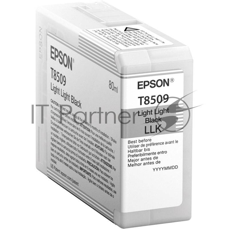 Картридж струйный EPSON T8509 светло-серый (80 мл.) для SureColor SC-P800