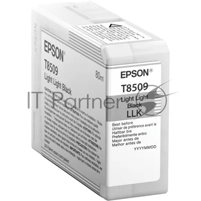 Картридж струйный EPSON T8509 светло-серый (80 мл.) для SureColor SC-P800