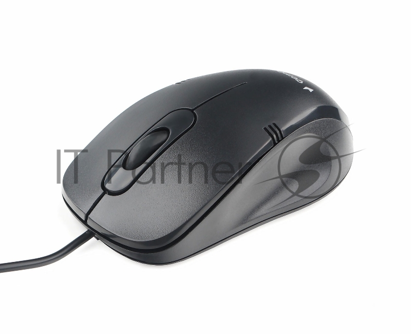 Мышь проводная Gembird MOP-100 черный, 1000 dpi, USB, кнопки - 3