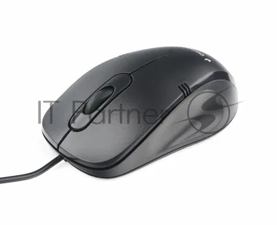 Мышь проводная Gembird MOP-100 черный, 1000 dpi, USB, кнопки - 3