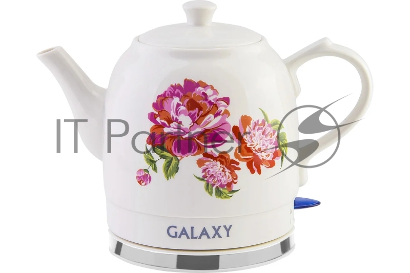 Чайник электрический Galaxy Line GL 0503 белый, керамический корпус, 1400 Вт, 1,4 л, индикатор работы, указатель максимального уровня воды