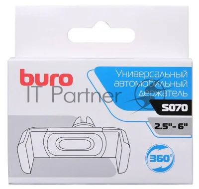 Держатель Buro 2.5"- 6" черный для для смартфонов 2.5"-6"