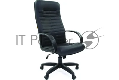 Кресло Chairman 480 LT черный, экокожа, 120 кг