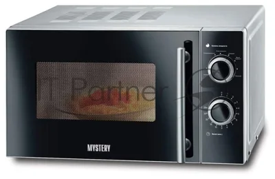 Микроволновая печь Mystery MMW-2032 черный/серебристый, 20 л, 800 Вт, переключатели - поворотный механизм
