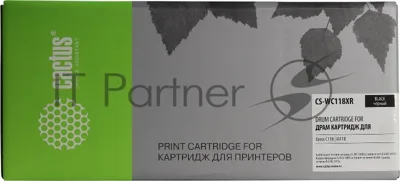 Картридж лазерный Cactus CS-WC118XR 006R01179/013R00589 черный для Xerox WC C118/M118 (60000стр.)