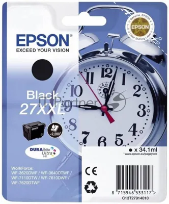 Картридж струйный Epson C13T27914022 черный для Epson WF7110/7610/7620 (2200 стр.)