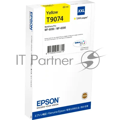 Картридж струйный Epson C13T907440 желтый (7000 стр. 69 мл.) для WorkForce WF-6090DW WF-6090, WF-6590DWF WF-6590