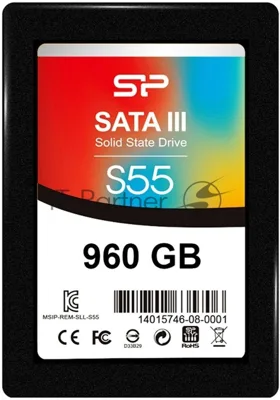 Накопитель SSD SiliconPower Slim S55, 960Gb, SATA, 2.5", R/W 540/480