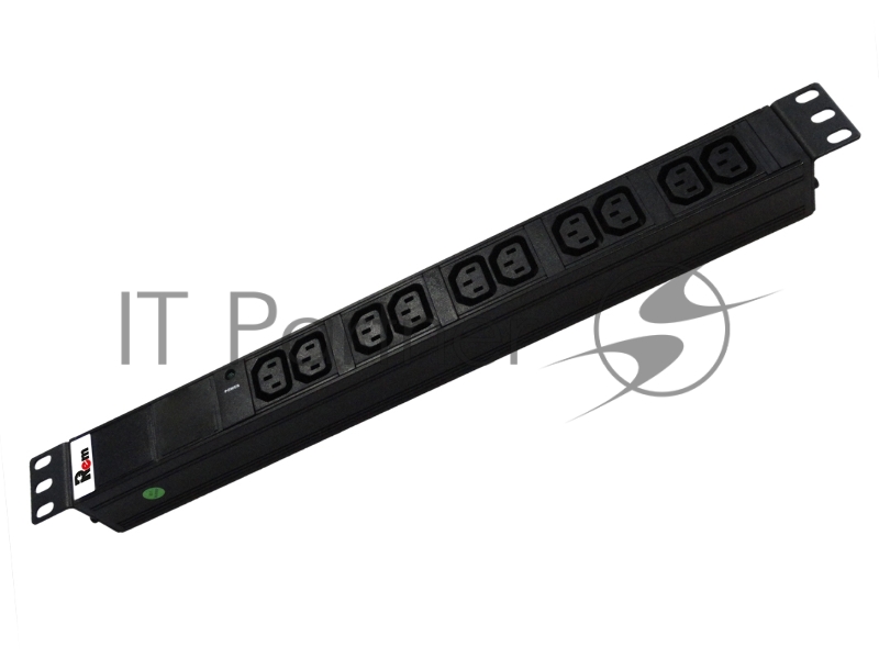 Аксессуар ЦМО Блок розеток Rem-10 без шнура с инд., 10 IEC 60320 C13, вход IEC 60320 C14, 10A, алюм., 19" (R-10-10C13-I-440-Z)