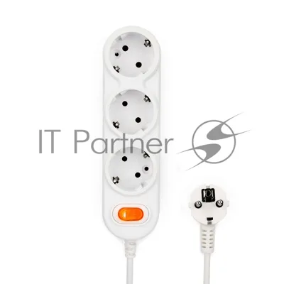 Бытовой удлинитель PowerCube, 3 розетки с выкл., 3500 Вт, 16 А, 3 м