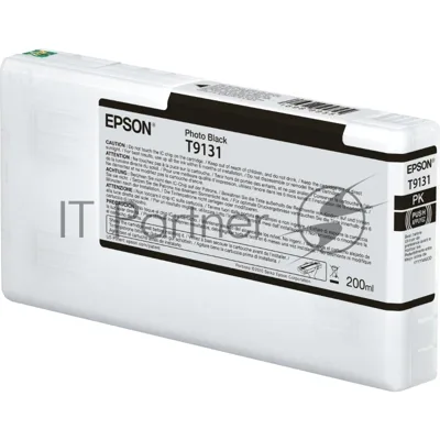 Картридж струйный Epson T9131 (C13T913100) фото черный (200 мл) для SureColor SC-P5000, SC-P5000V