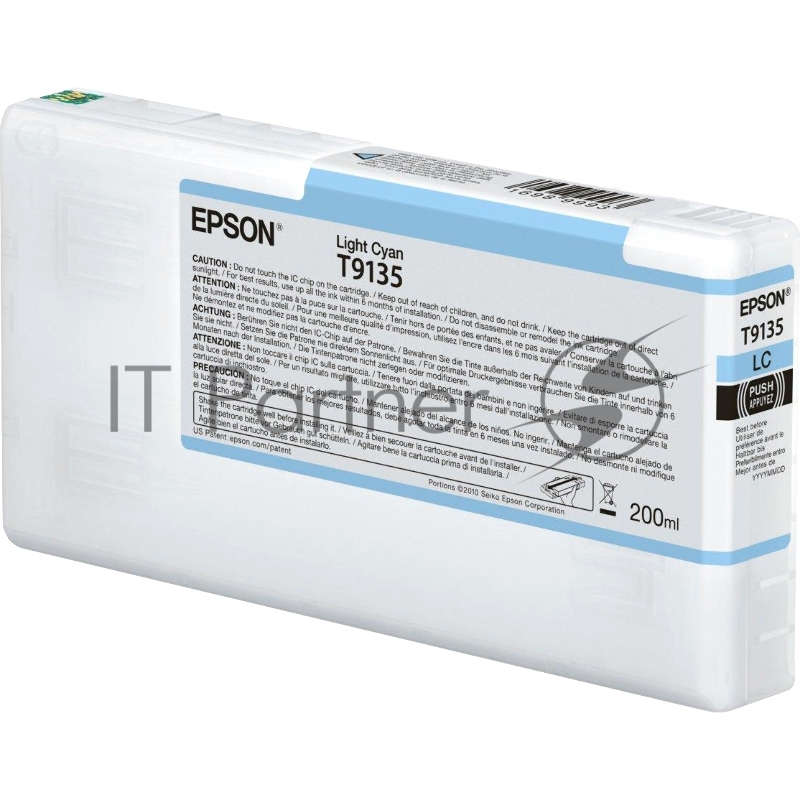 Картридж струйный Epson T9135 (C13T913500) светло-голубой (200 мл) для SureColor SC-P5000, SC-P5000V