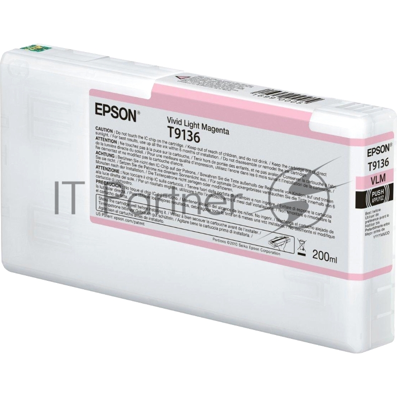 Картридж Epson T9136 (C13T913600) светло-пурпурный (200 мл) для SureColor SC-P5000, SC-P5000V
