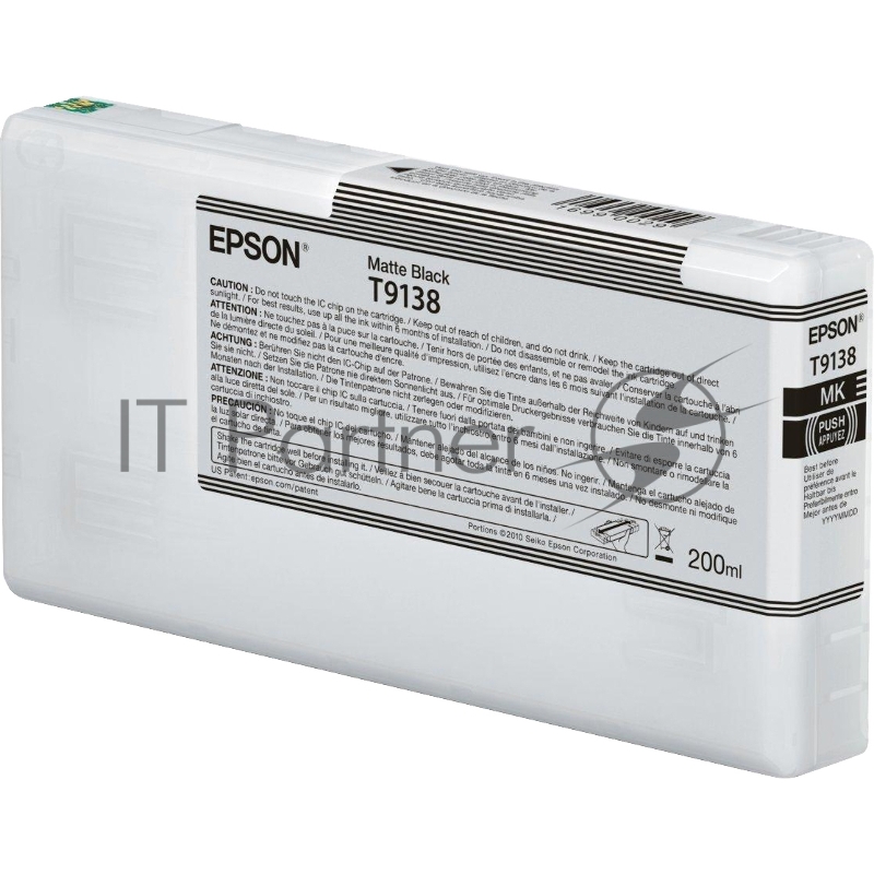Картридж струйный Epson T9138 (C13T913800) матовый черный (200 мл) для SureColor SC-P5000, SC-P5000V