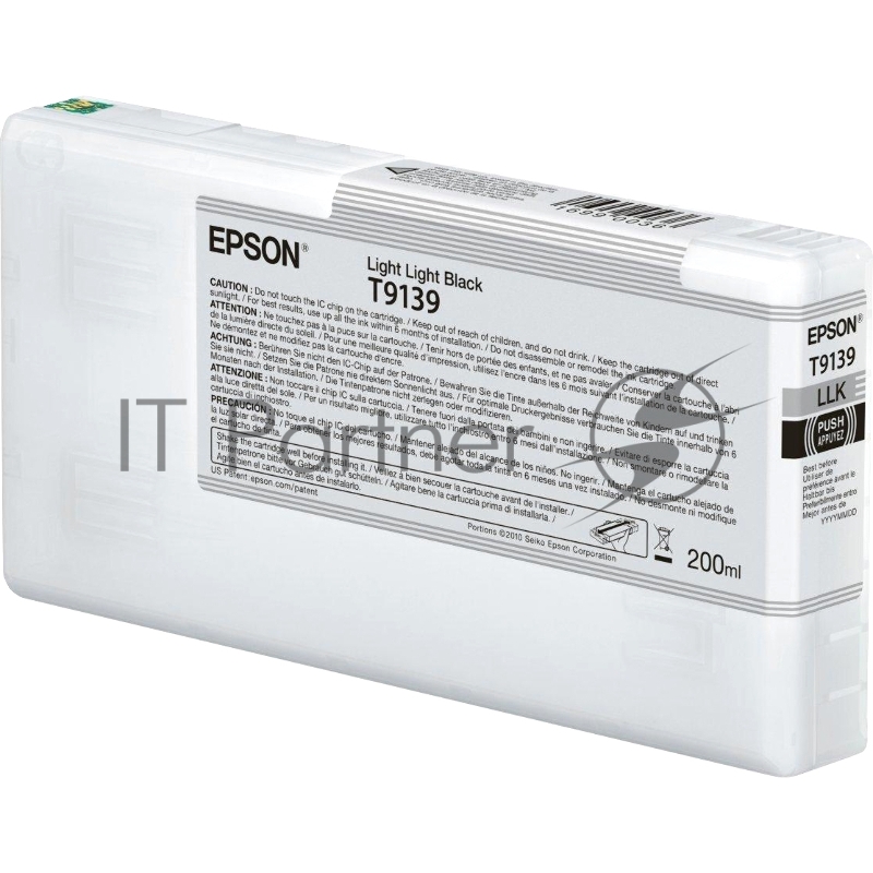 Картридж струйный Epson T9139 (C13T913900) светло-серый (200 мл) для SureColor SC-P5000