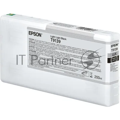 Картридж струйный Epson T9139 (C13T913900) светло-серый (200 мл) для SureColor SC-P5000