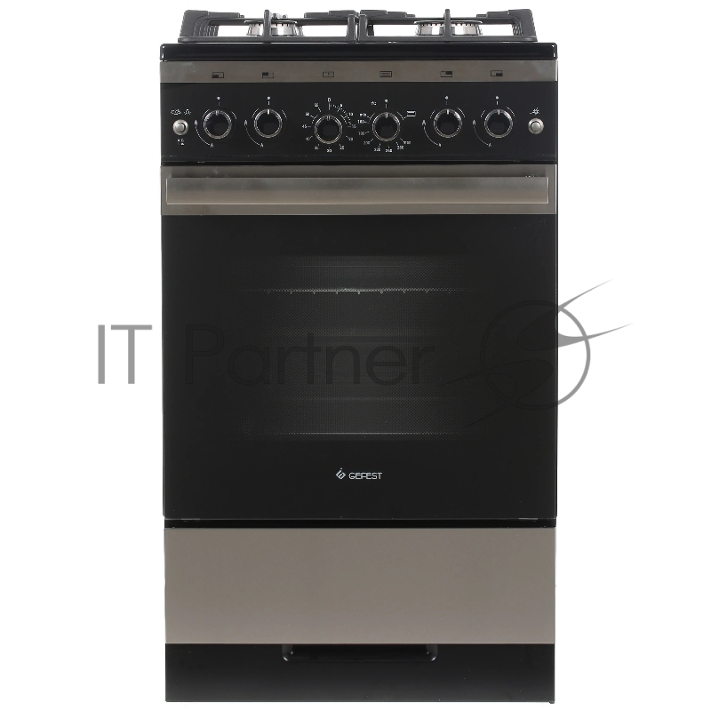 Плита газовая Gefest 5500-02 0069 серебристый/черный, конфорок 4 шт, духовка 52 л, 50 см x 85 см x 58.5 см