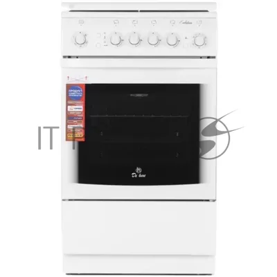 Плита газовая De Luxe 5040.31г(кр) ЧР белый, конфорок 4 шт, духовка 46 л, 50 см x 85 см x 50 см