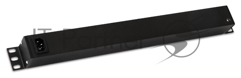 Монтажное оборудование Hyperline SHE19-8SH-S-IEC Блок розеток 19", 250В, 1U, 16А, 8 розеток Schuko, с выключателем, алюминиевый корпус, разъем IEC 60320 C14