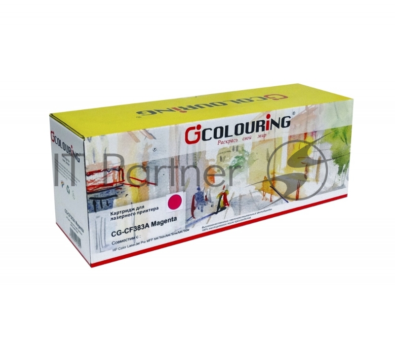 Картридж лазерный Colouring CG-CF383A (тип CF383A) Magenta пурпурный (2700 стр.) для HP Color LaserJet Pro M475/M476 MFP