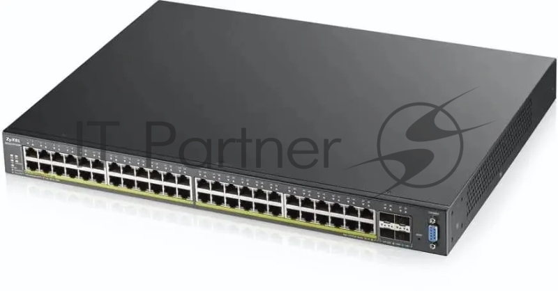 Коммутатор ZyXEL XGS2210-52HP, 48×1 Гбит/с + 4×10 Гбит/с SFP+, управляемый