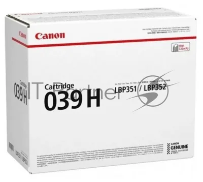 Картридж лазерный Canon Cartridge 039HBK (0288C001) черный (25000 стр.) для CANON LBP351x/352x