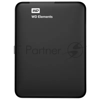 Внешний HDD 2.5" Western Digital Elements Portable, 1TB, USB 3.2 Gen 1 Type-A, 5400 rpm, черный