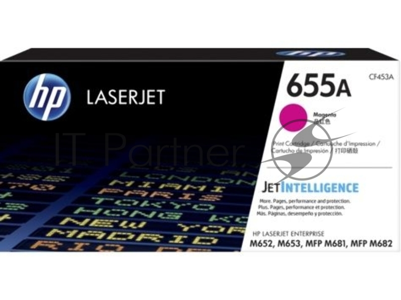 Картридж лазерный HP 655A пурпурный для HP CLJ M652/M653/MFP M681/M682 (CF453A) 10500 стр