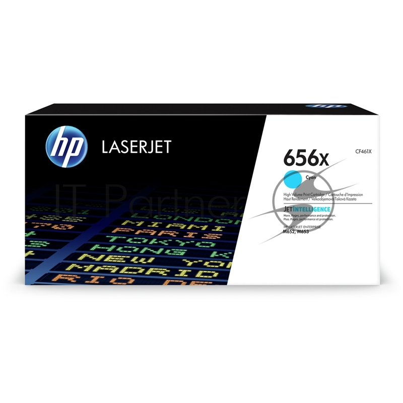 Картридж лазерный HP 656X голубой для HP CLJ M652/M653 (CF461X) 22000 стр
