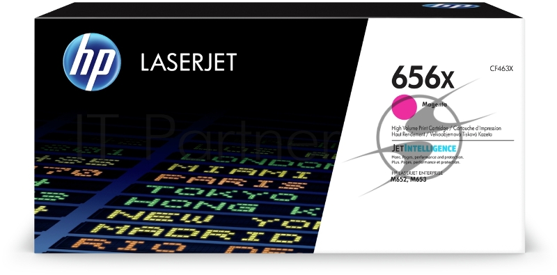 Картридж лазерный HP 656X пурпурный увеличенной емкости для HP CLJ M652/M653 (CF463X) 22000 стр