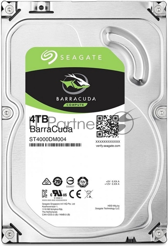 Жесткий диск HDD Seagate BarraCuda 4Tb 5400rpm SATA 256Mb 3.5"