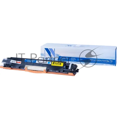 Картридж лазерный NVPrint совместимый HP CE311A/CF351A/Canon 729 Голубой для LaserJet Color Pro 100 M175a/M175nw/CP1025/CP1025nw/M176n/M177fw/Canon i-SENSYS LBP7010C/LBP7018С (1000k)