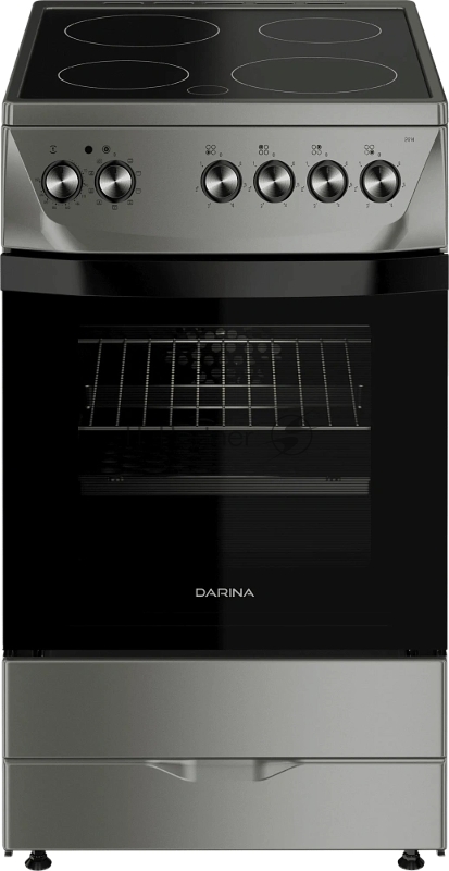 Плита электрическая Darina 1D5 EC 241 614 X нержавеющая сталь/черный, конфорок 4 шт, духовка 50 л, 50 см x 85 см x 60 см