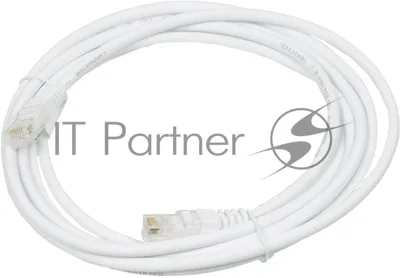 Патч-корд LANMASTER UTP LAN-PC45/U5E-3.0-WH вилка RJ-45-вилка RJ-45 кат.5е 3м белый LSZH (уп.:1шт)
