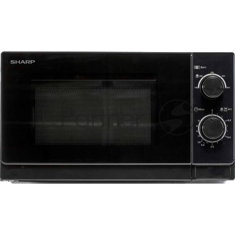 Микроволновая печь Sharp R-2000RK черный, 20 л, 800 Вт, переключатели - поворотный механизм