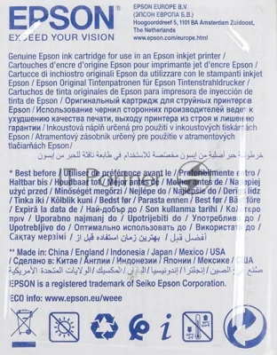 Картридж струйный Epson T2703 (C13T27034022/C13T27034020) пурпурный, 300 стр., для WF7110/7610/7620