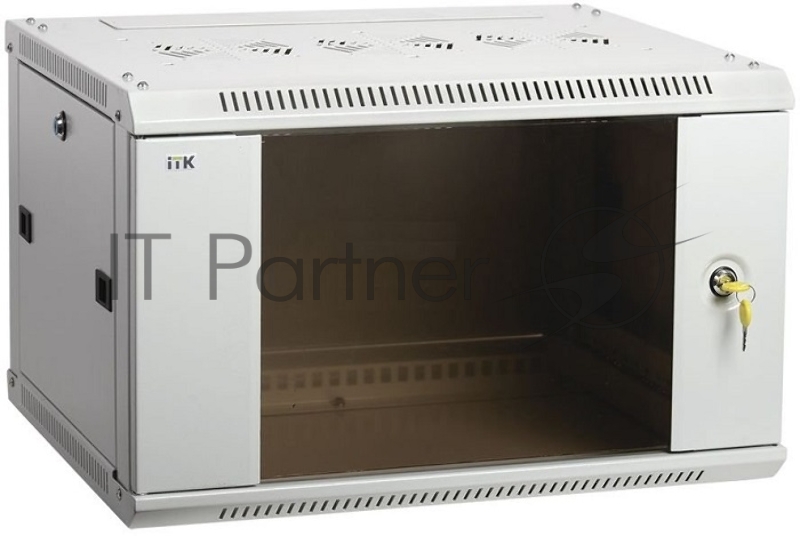 Шкаф ITK LINEA W 6U 600x450 мм дверь стекло, RAL7035