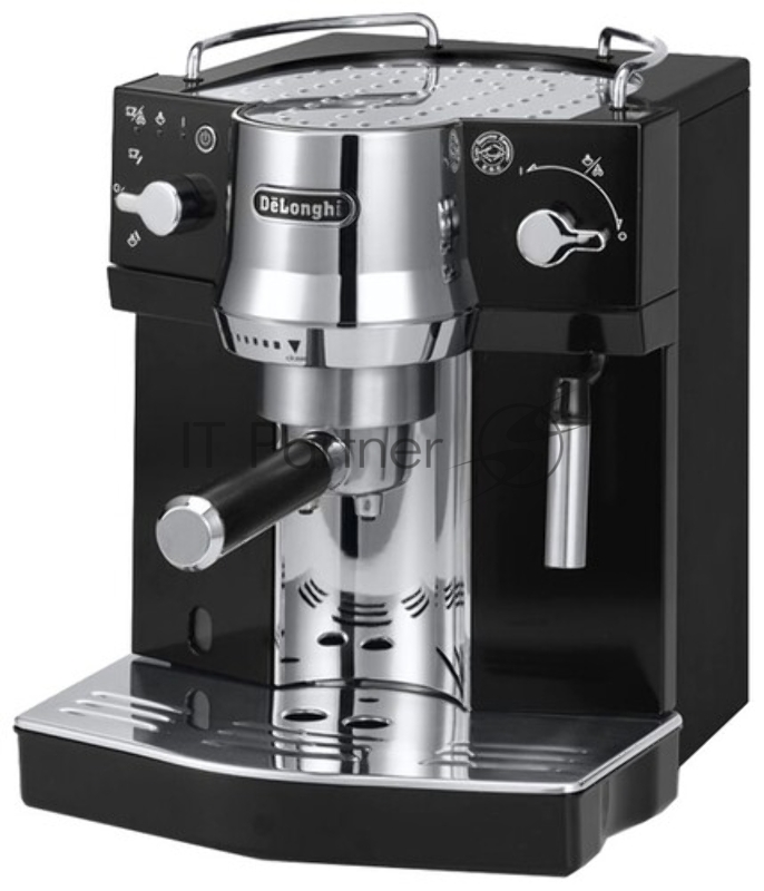 Кофеварка эспрессо DeLonghi EC820.B 1450Вт серебристый/черный