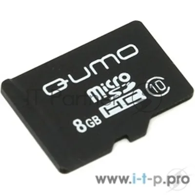 Флеш карта Micro SecureDigital 8Gb QUMO QM8GMICSDHC10NA MicroSDHC Class 10