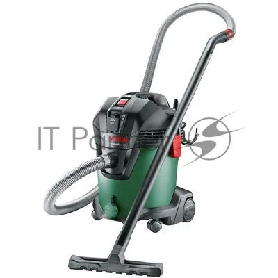Строительный пылесос Bosch AdvancedVac20 зеленый, 300/1200 Вт, уборка сухая/влажная, пылесборник мешок/контейнер, 20 л