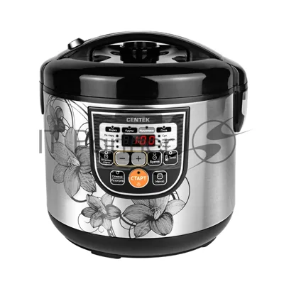 Мультиварка Centek CT-1498 Ceramic черный/сталь, 5.0 л, 700 Вт, кнопки, 10 программ